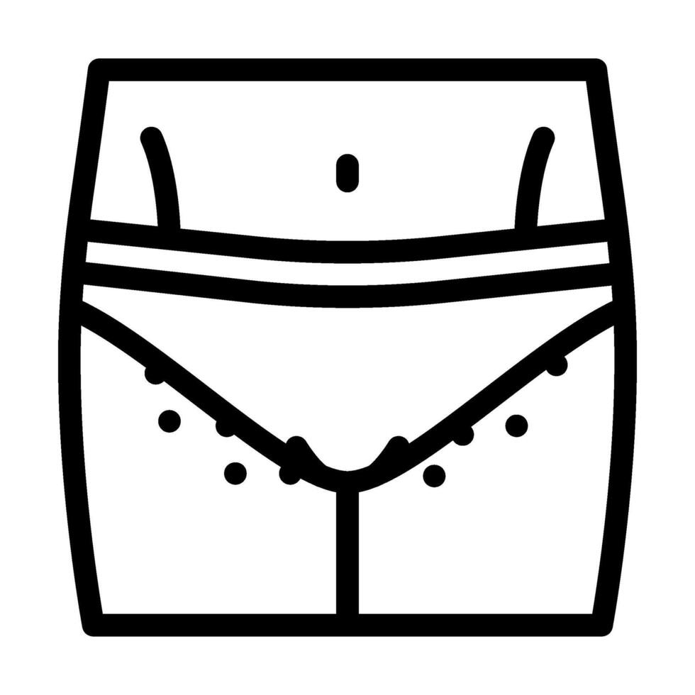 Bikini Haar Entfernung weiblich Linie Symbol Vektor Illustration