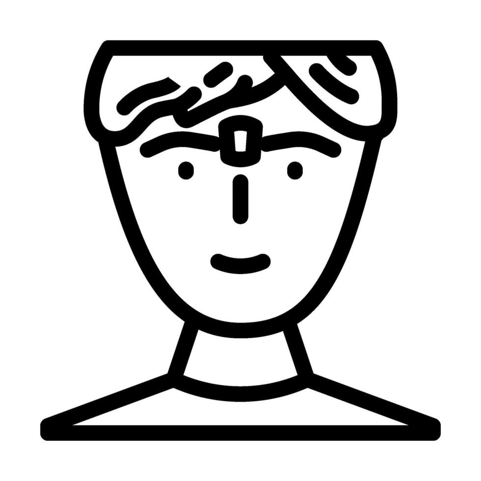 ögonbryn hår avlägsnande manlig linje ikon vektor illustration