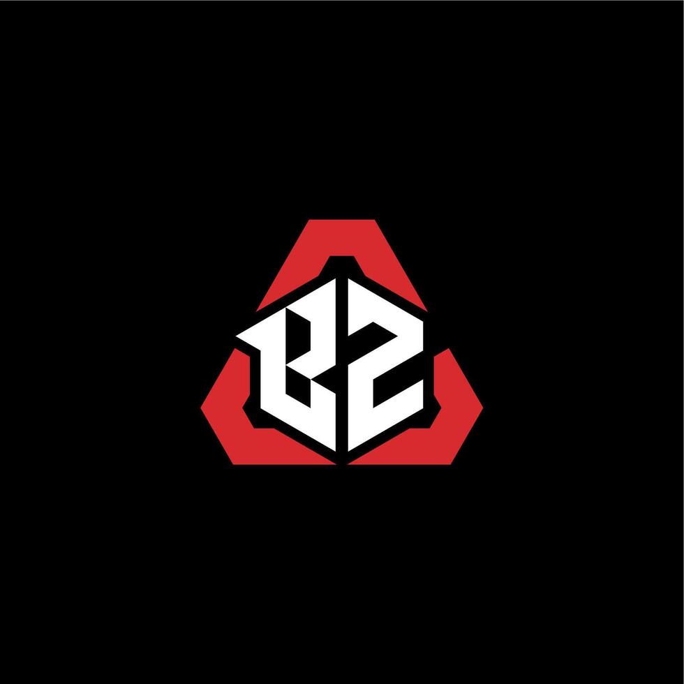 bz Initiale Logo Esport Mannschaft Konzept Ideen vektor