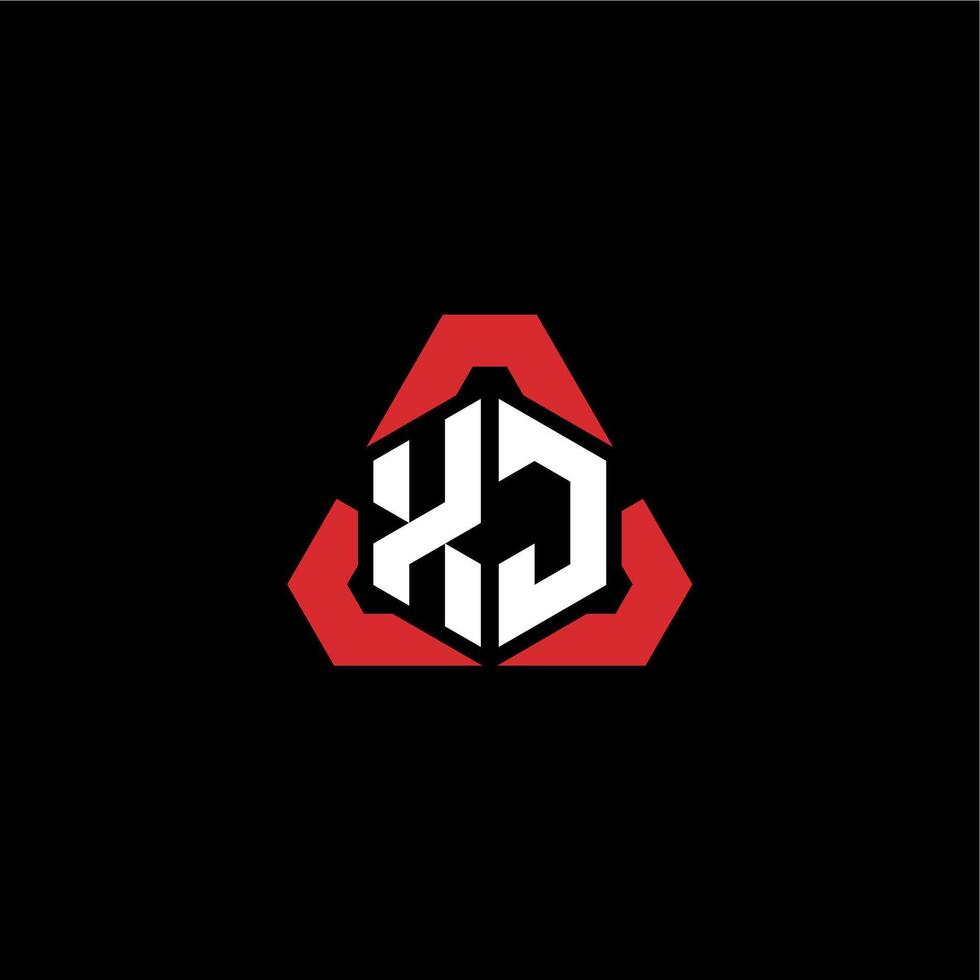 xj Initiale Logo Esport Mannschaft Konzept Ideen vektor