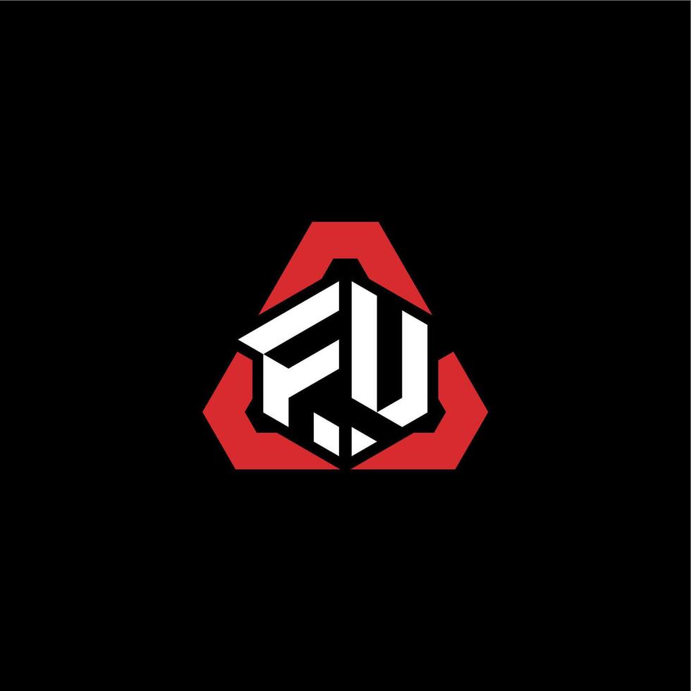 fu Initiale Logo Esport Mannschaft Konzept Ideen vektor