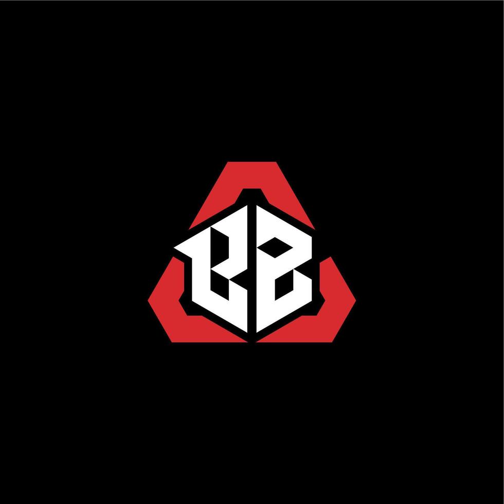 bb första logotyp esport team begrepp idéer vektor