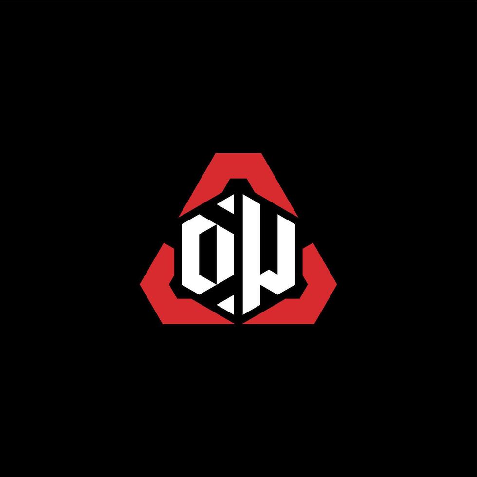 dw Initiale Logo Esport Mannschaft Konzept Ideen vektor