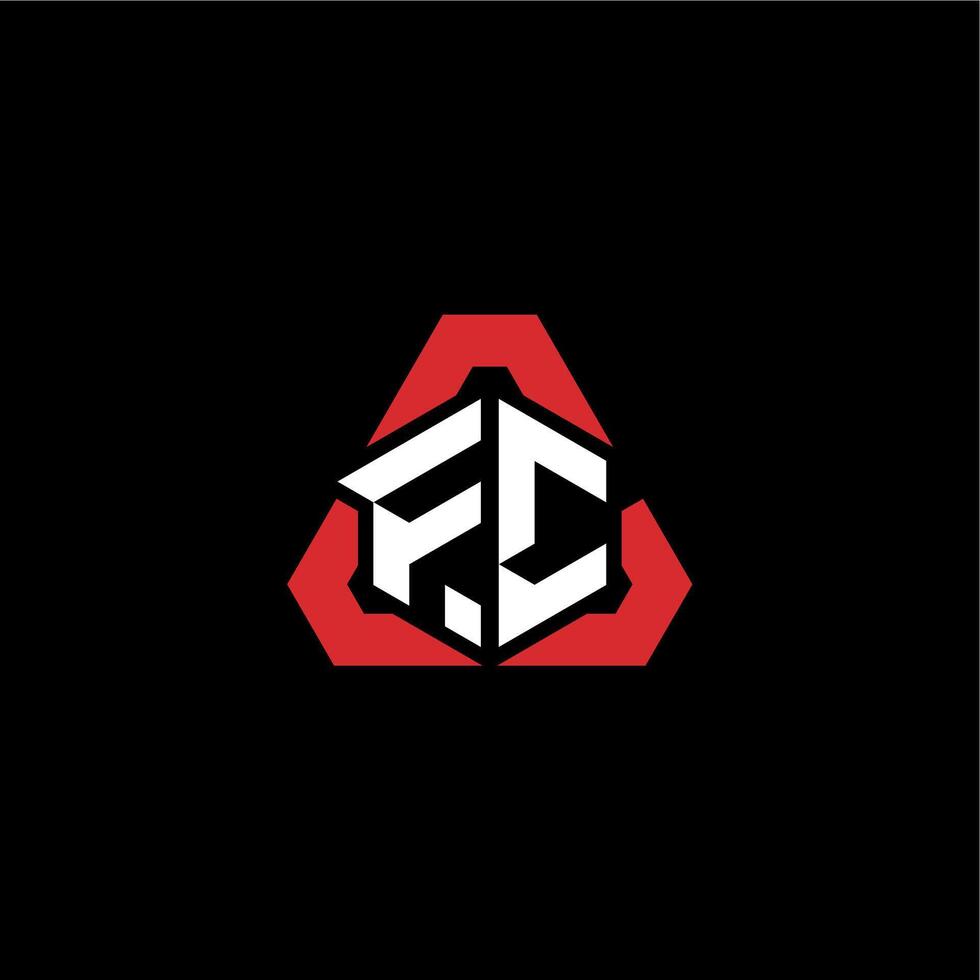 fc Initiale Logo Esport Mannschaft Konzept Ideen vektor