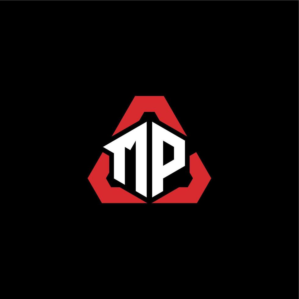 mp Initiale Logo Esport Mannschaft Konzept Ideen vektor