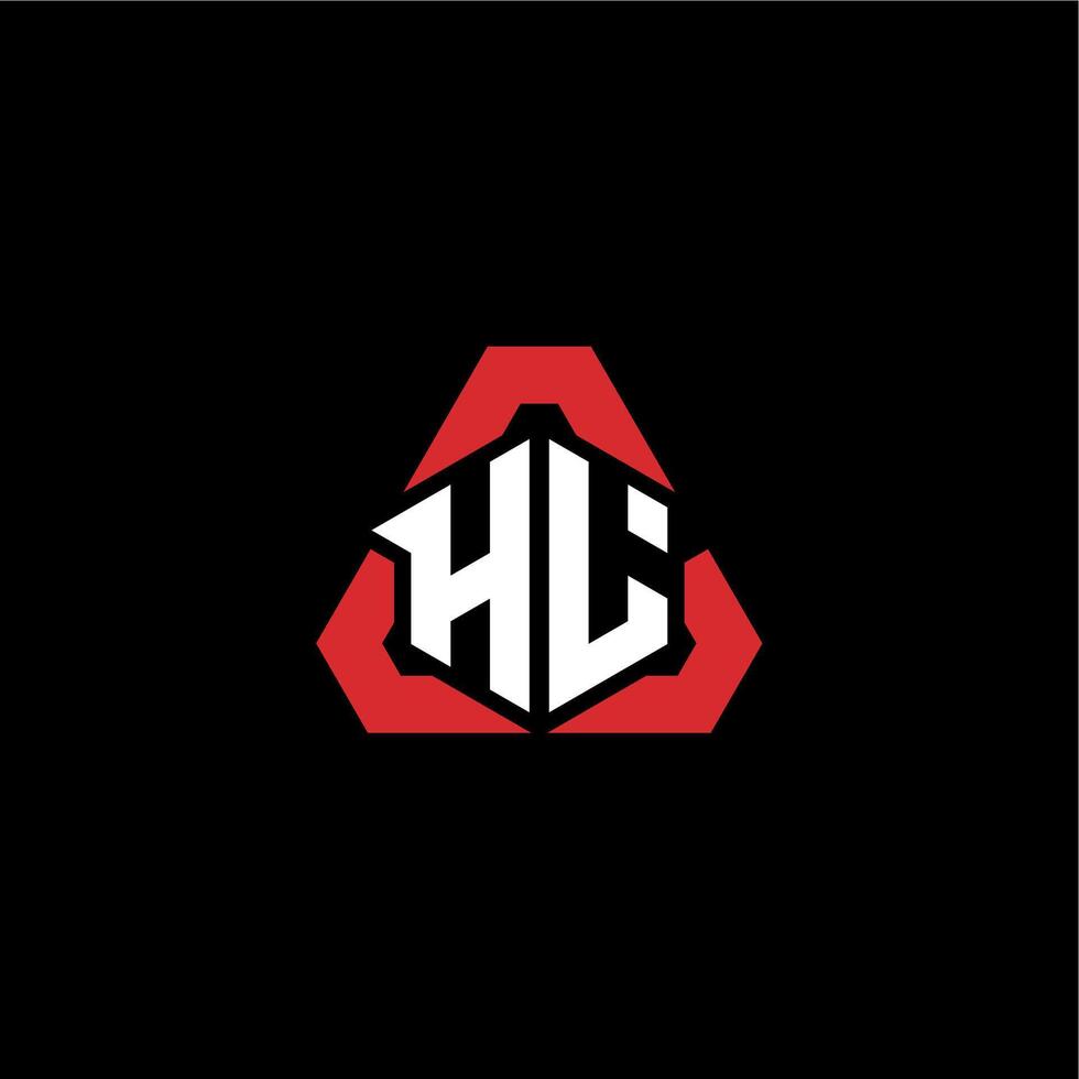 hl Initiale Logo Esport Mannschaft Konzept Ideen vektor