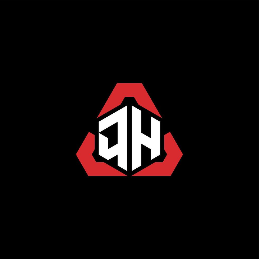 qh Initiale Logo Esport Mannschaft Konzept Ideen vektor