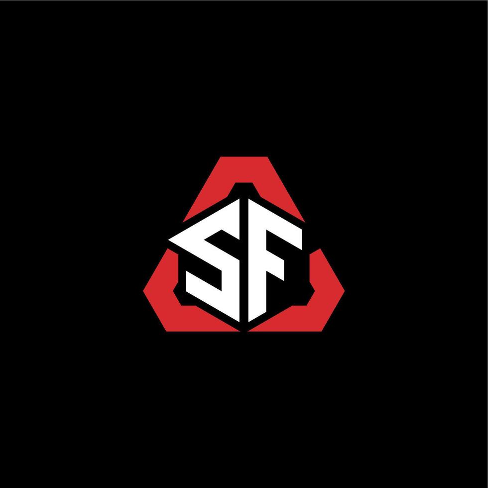 sf Initiale Logo Esport Mannschaft Konzept Ideen vektor