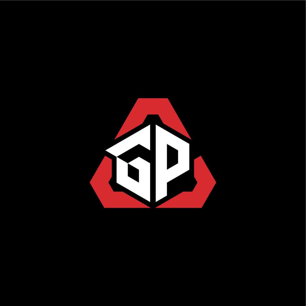 gp Initiale Logo Esport Mannschaft Konzept Ideen vektor
