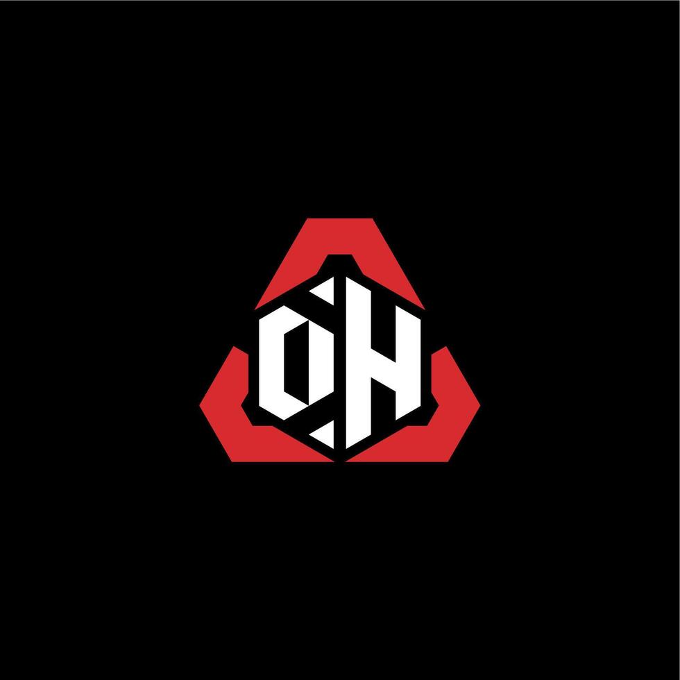 dh Initiale Logo Esport Mannschaft Konzept Ideen vektor