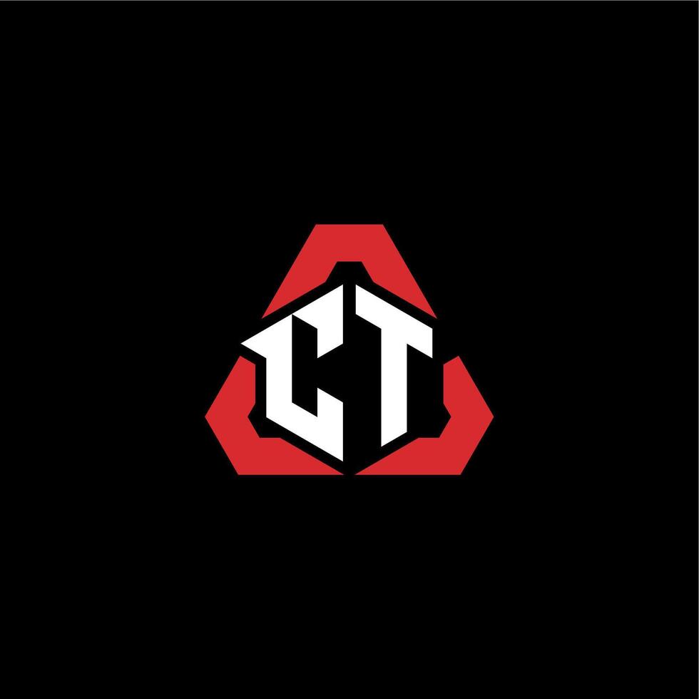 ct Initiale Logo Esport Mannschaft Konzept Ideen vektor