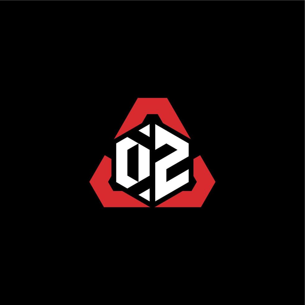 dz Initiale Logo Esport Mannschaft Konzept Ideen vektor