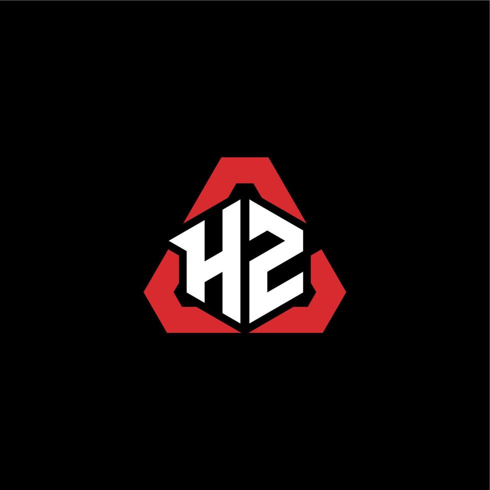 hz Initiale Logo Esport Mannschaft Konzept Ideen vektor