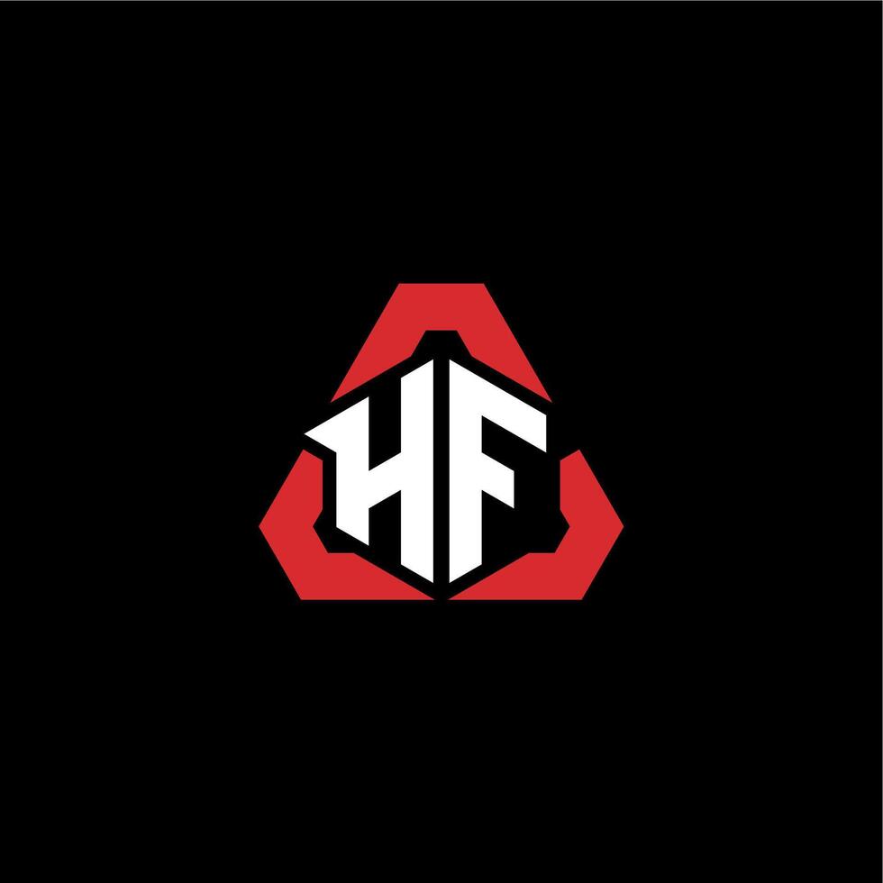 hf första logotyp esport team begrepp idéer vektor