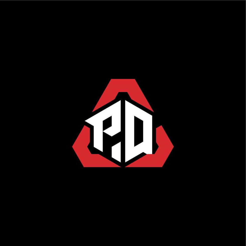 pq första logotyp esport team begrepp idéer vektor