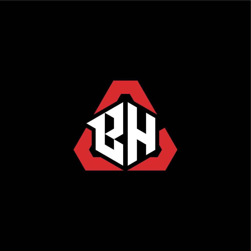 bh första logotyp esport team begrepp idéer vektor