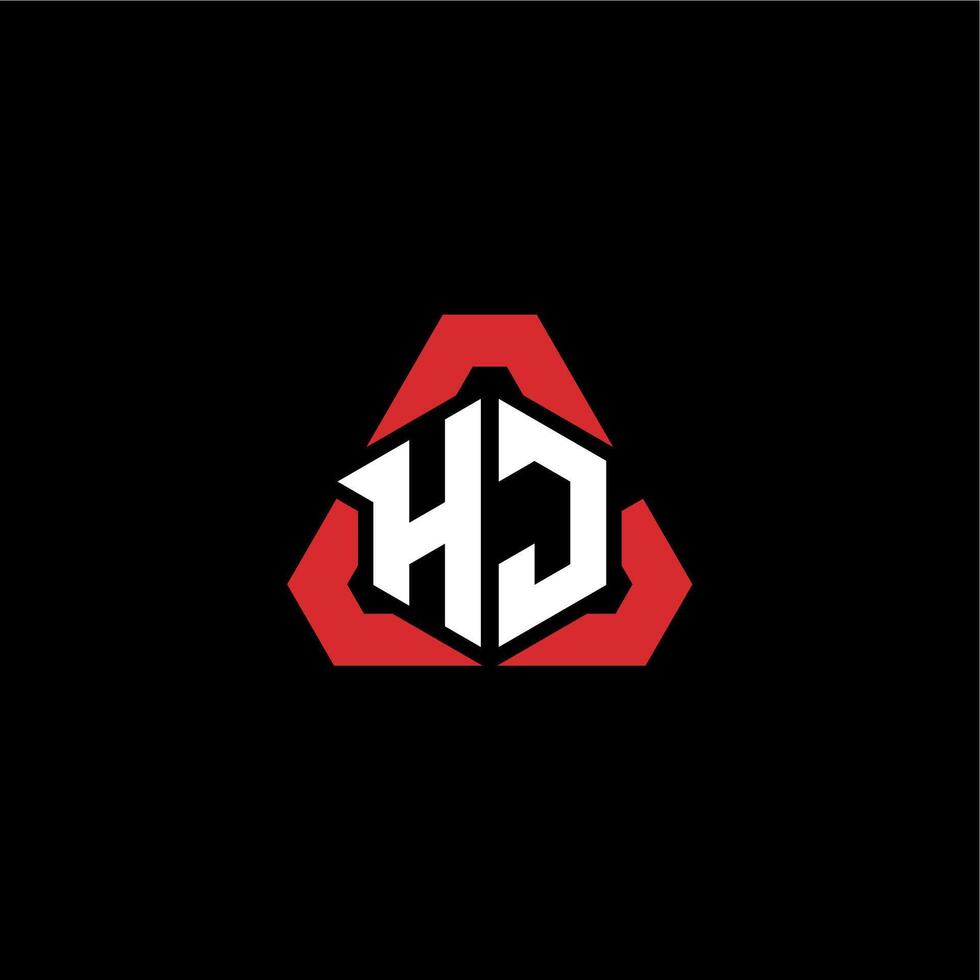 hj Initiale Logo Esport Mannschaft Konzept Ideen vektor