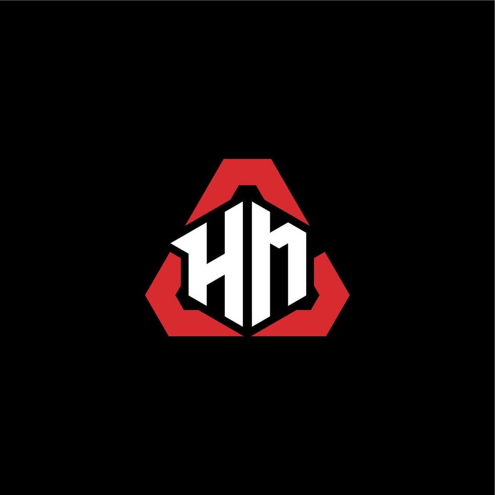 Hm Initiale Logo Esport Mannschaft Konzept Ideen vektor