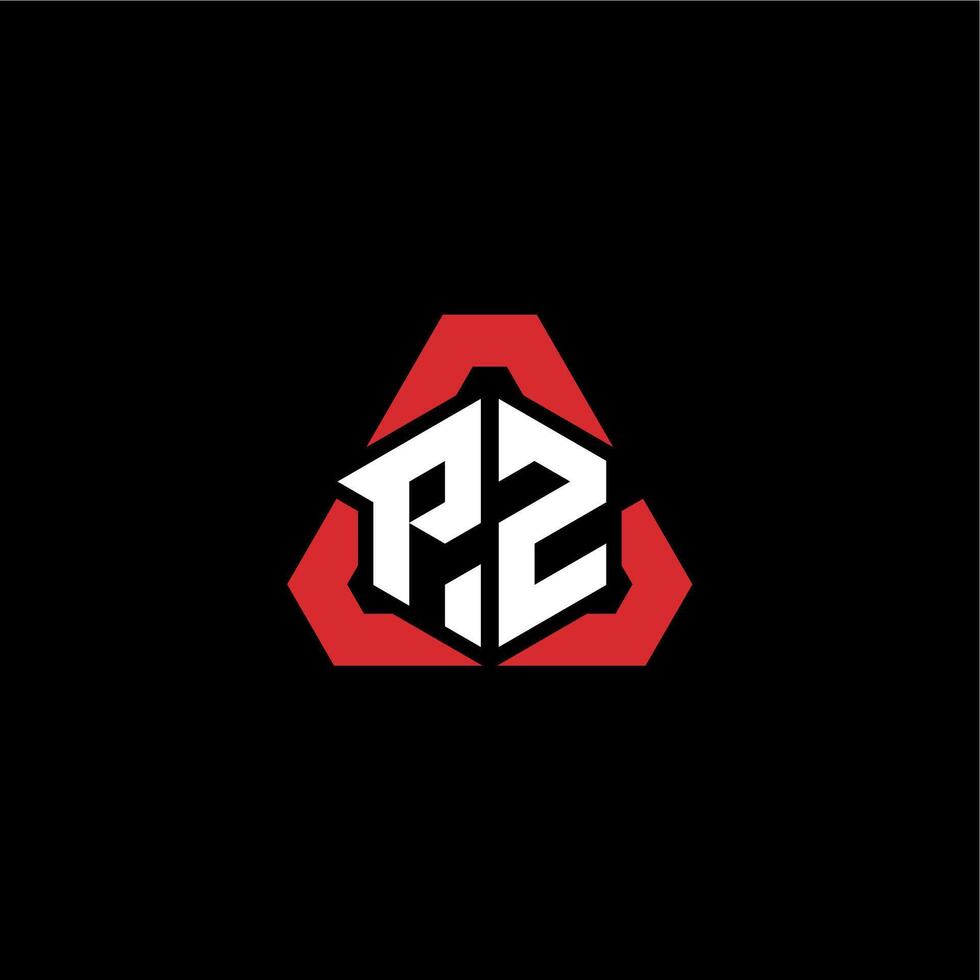 pz Initiale Logo Esport Mannschaft Konzept Ideen vektor