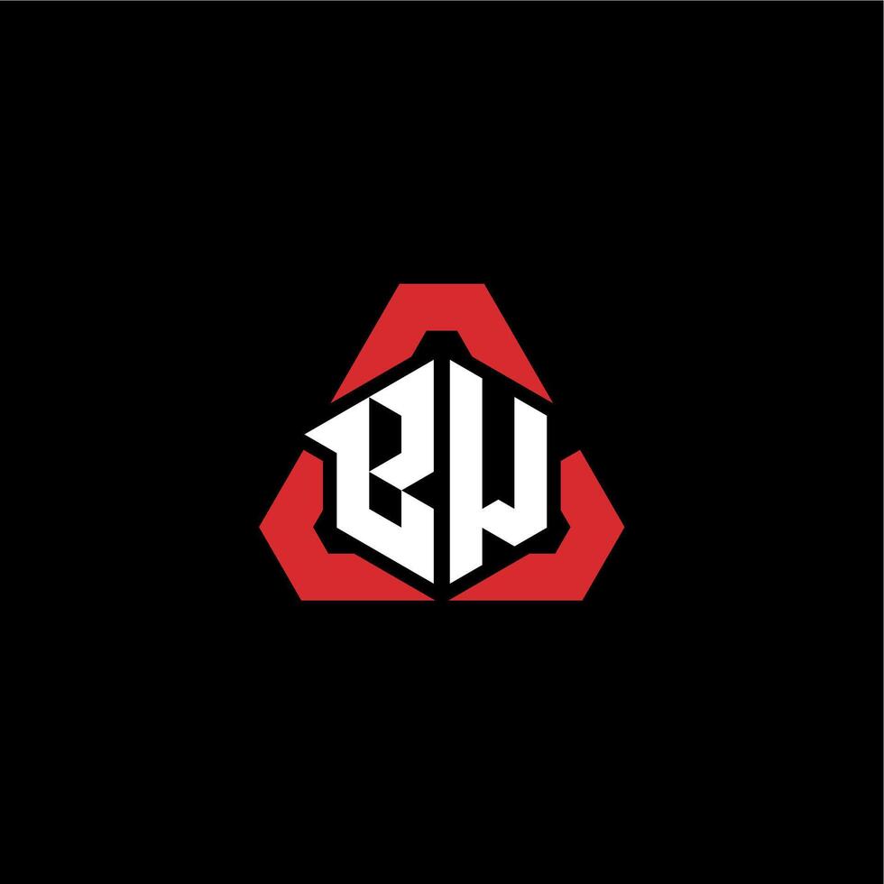 bw Initiale Logo Esport Mannschaft Konzept Ideen vektor