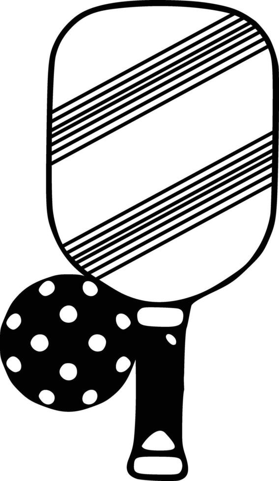 Vektor Pickleball Paddel Silhouette, Pickleball Verein und Symbole Vektor Illustration, Pickleball Paddel eben Vektor Symbol, hoch Qualität Vektor
