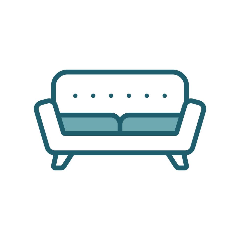soffa ikon vektor design mall i vit bakgrund