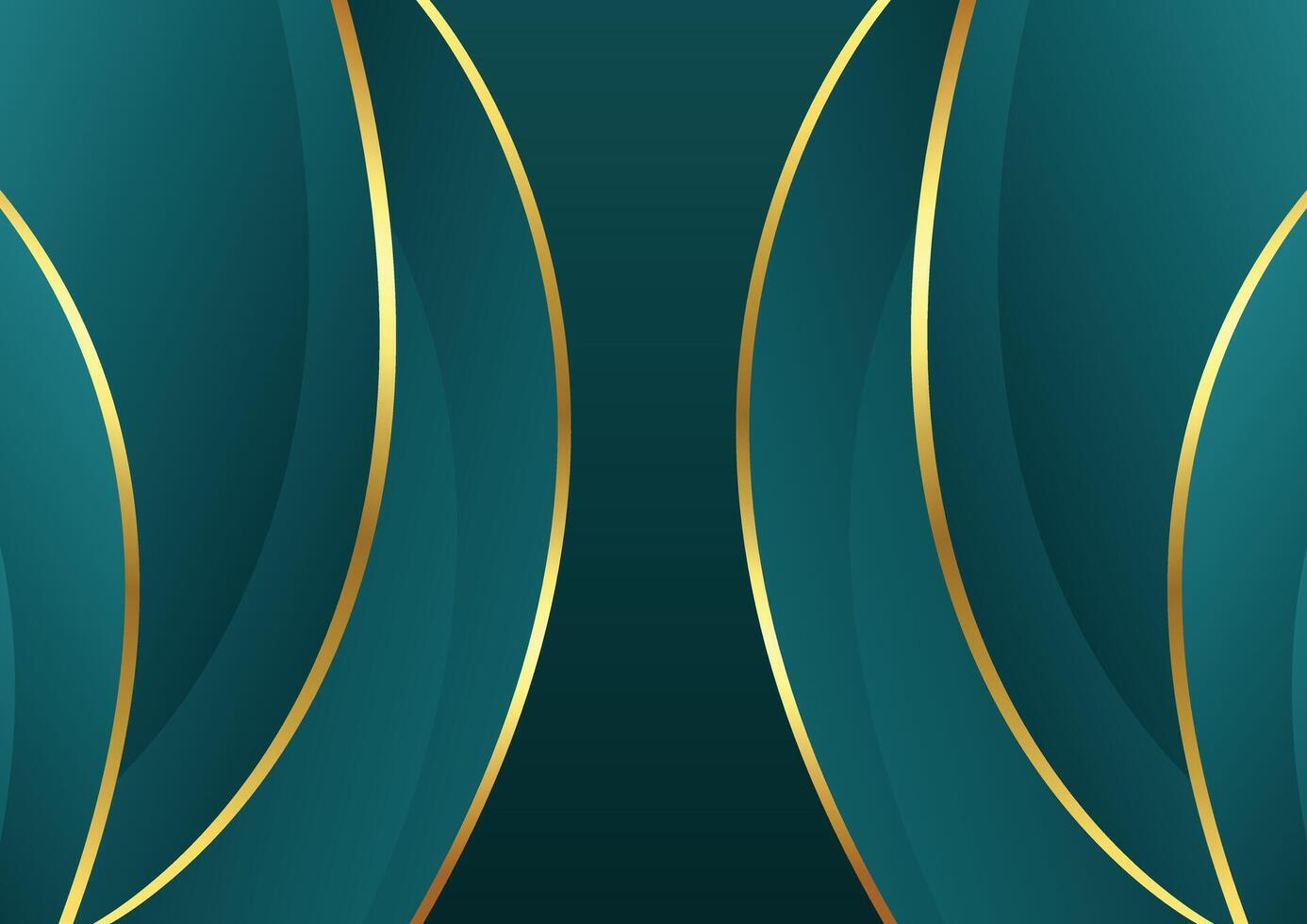 modern Hintergrund tosca mit golden Luxus vektor