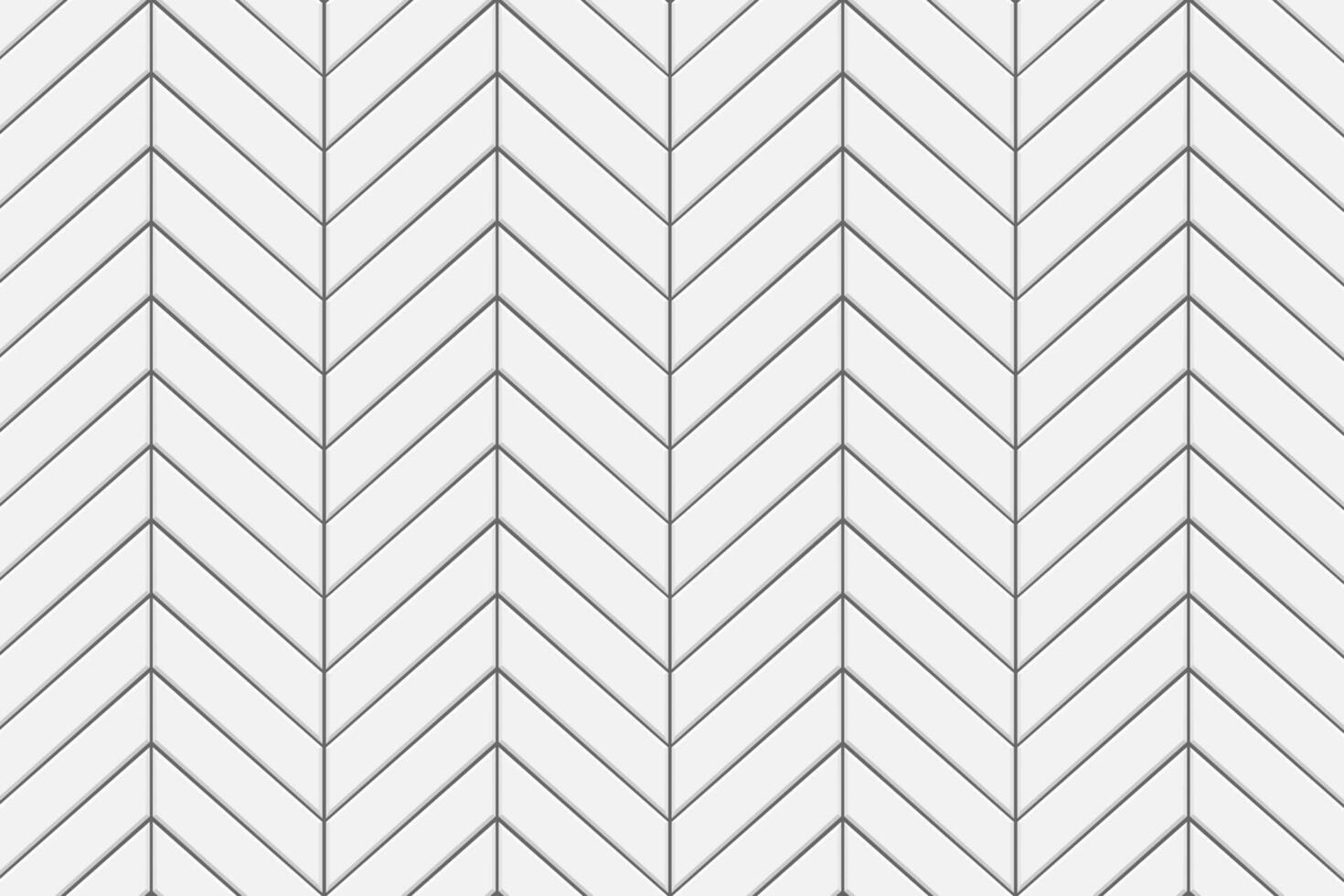 Weiß Chevron Fliese nahtlos Muster. Küche Backsplash oder Badezimmer Fußboden Zickzack- Textur. Stein oder Keramik Backstein Mauer Hintergrund. Außen oder Innere Dekoration vektor