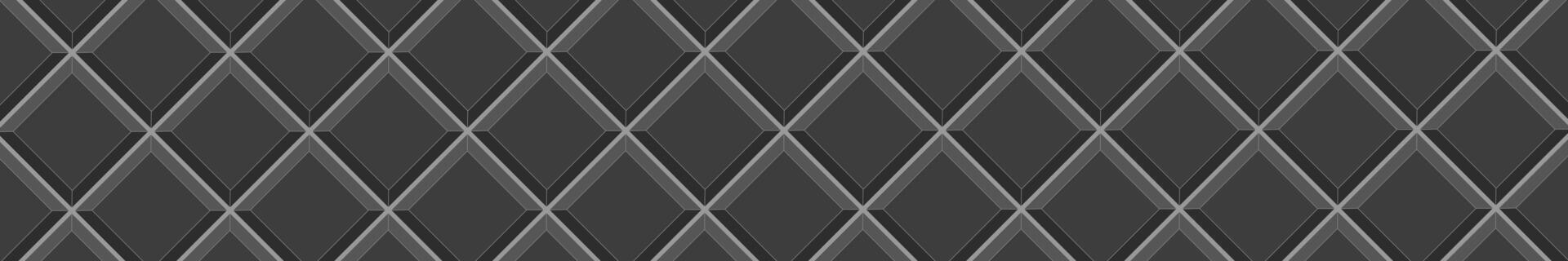 svart fyrkant bricka i diagonal arrangemang. kök Stänkskydd bakgrund. interiör eller exteriör dekor textur. badrum eller toalett keramisk vägg eller golv mosaik- sömlös mönster vektor
