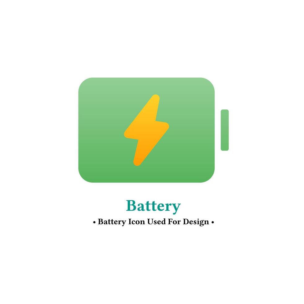 batteri vektor ikon i modern stil isolerat på vit bakgrund. laddar, batteri, elektricitet begrepp ikon för webb och mobil design. lutning färgad stil.
