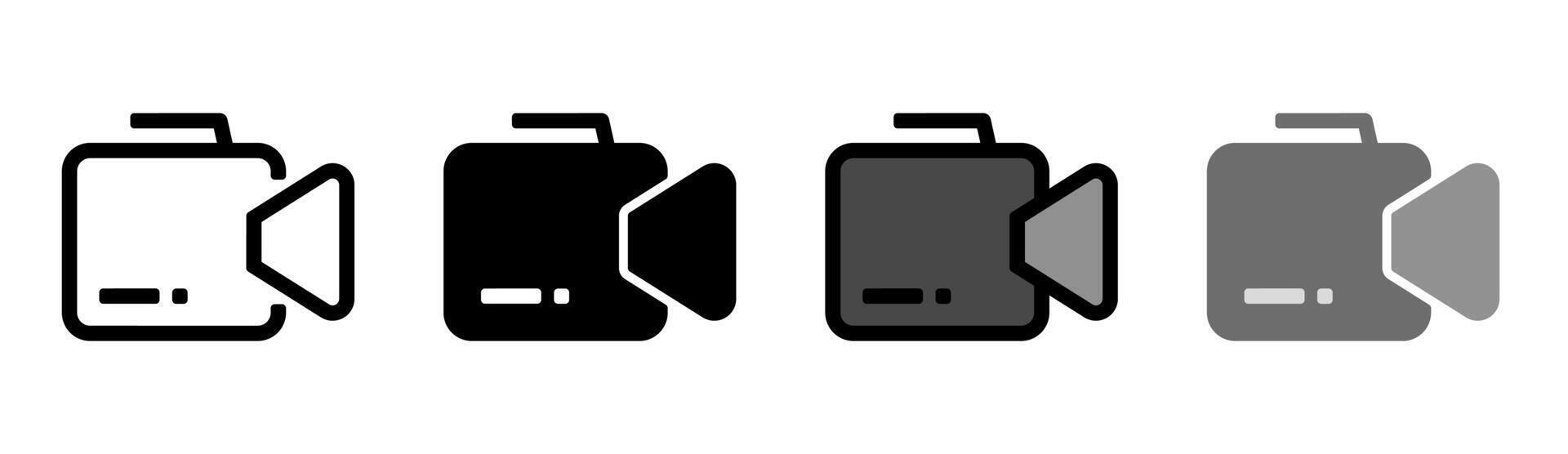 Video Kamera Vektor Symbol im modern Stil isoliert auf Weiß Hintergrund. Video Kamera, Film, Video Konzept Symbol zum Netz und Handy, Mobiltelefon Design.