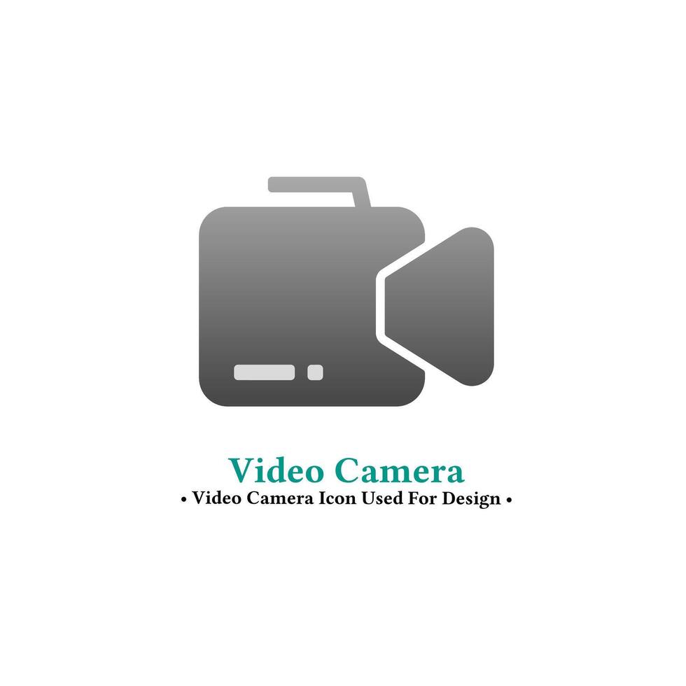 Video Kamera Vektor Symbol im modern Stil isoliert auf Weiß Hintergrund. Video Kamera, Film, Video Konzept Symbol zum Netz und Handy, Mobiltelefon Design.