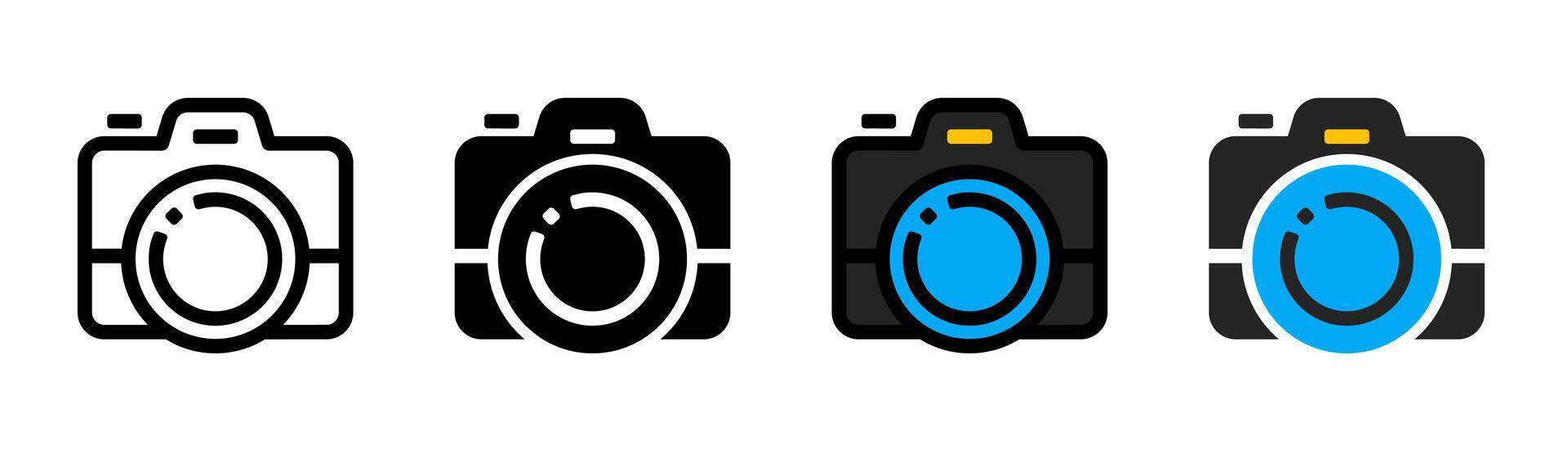 kamera vektor ikon i modern stil isolerat på vit bakgrund. kamera begrepp ikon för webb och mobil design.