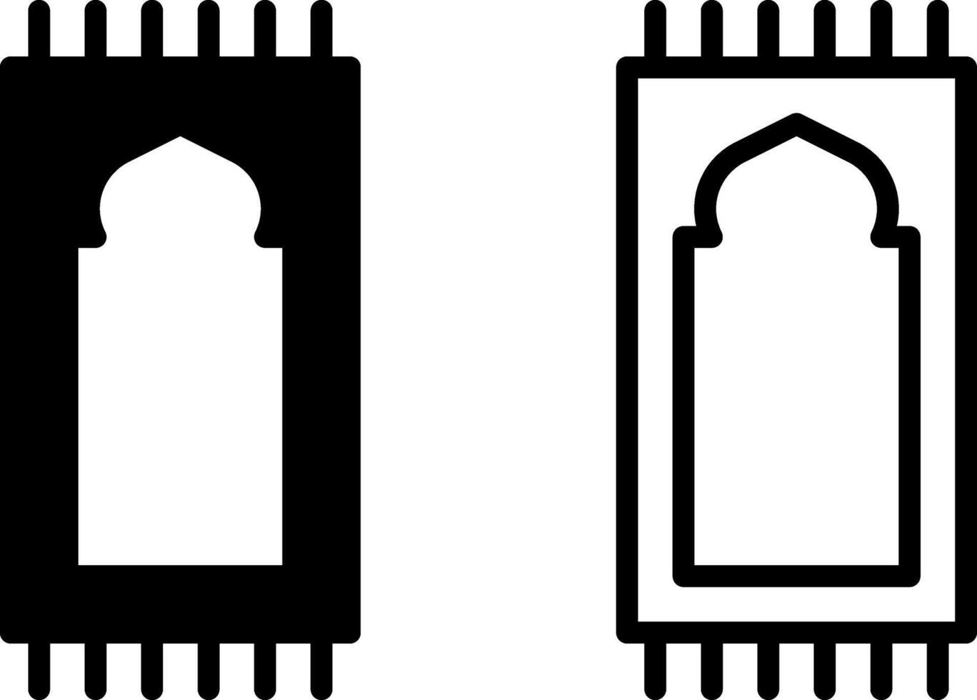 bön matta ikon, tecken, eller symbol i glyf och linje stil isolerat på transparent bakgrund. vektor illustration