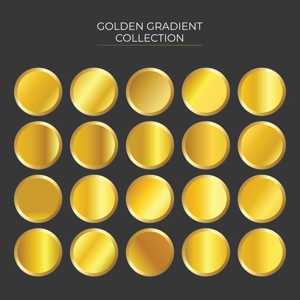 Prämie golden Gradient Sammlungen vektor