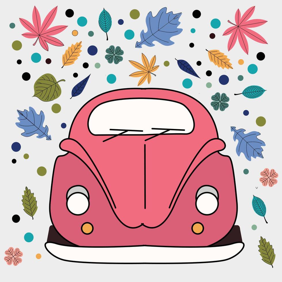 Spaß Auto Illustration Design zum Kinder vektor