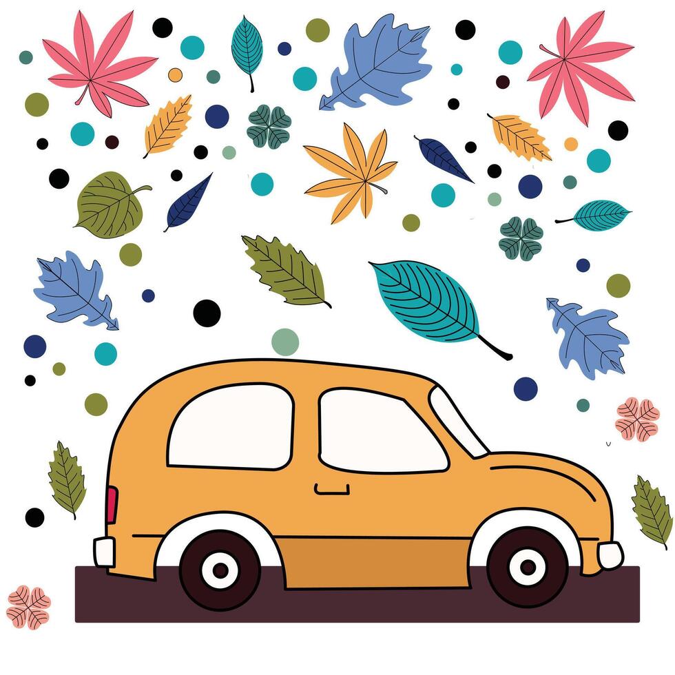 Spaß Auto Illustration Design zum Kinder vektor