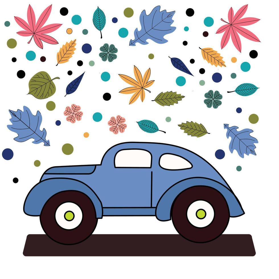 Spaß Auto Illustration Design zum Kinder vektor