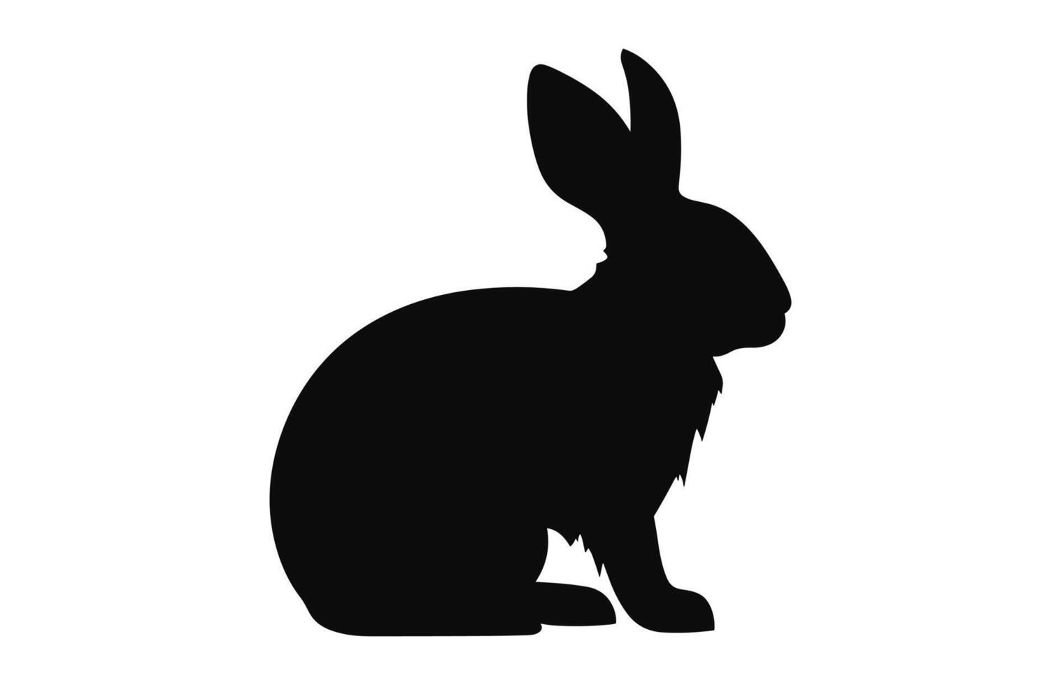 Ostern Hase schwarz Silhouette Vektor isoliert auf ein Weiß Hintergrund