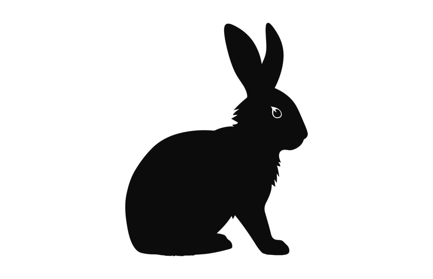 ein Hase Silhouette isoliert auf ein Weiß Hintergrund, Ostern schwarz Clip Art Vektor