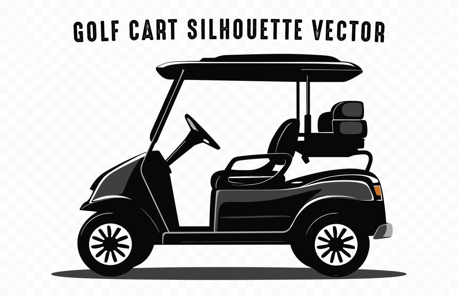en klubb bil illustration vektor, golf vagn svart silhuett isolerat på en vit bakgrund vektor