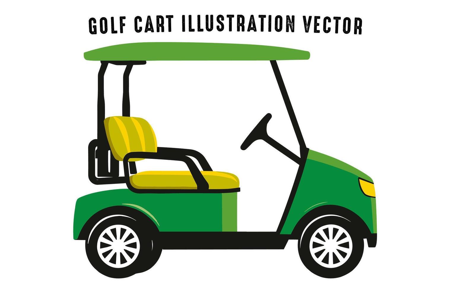 golf vagn illustration isolerat på en vit bakgrund, en klubb bil fordon vektor