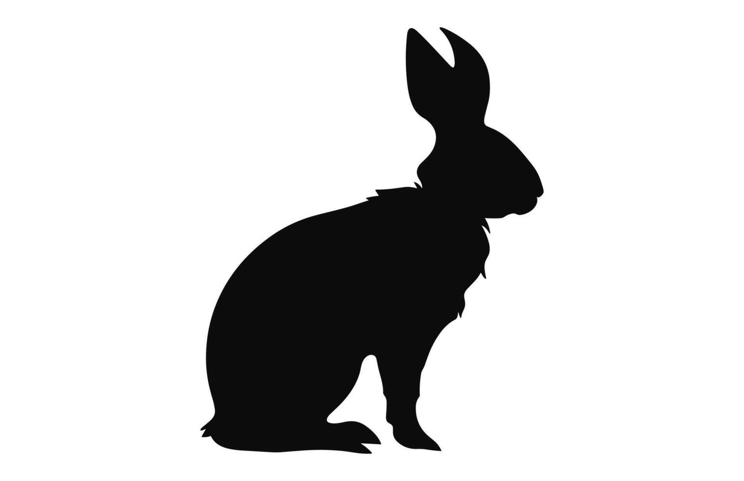 kanin vektor svart silhuett isolerat på en vit bakgrund