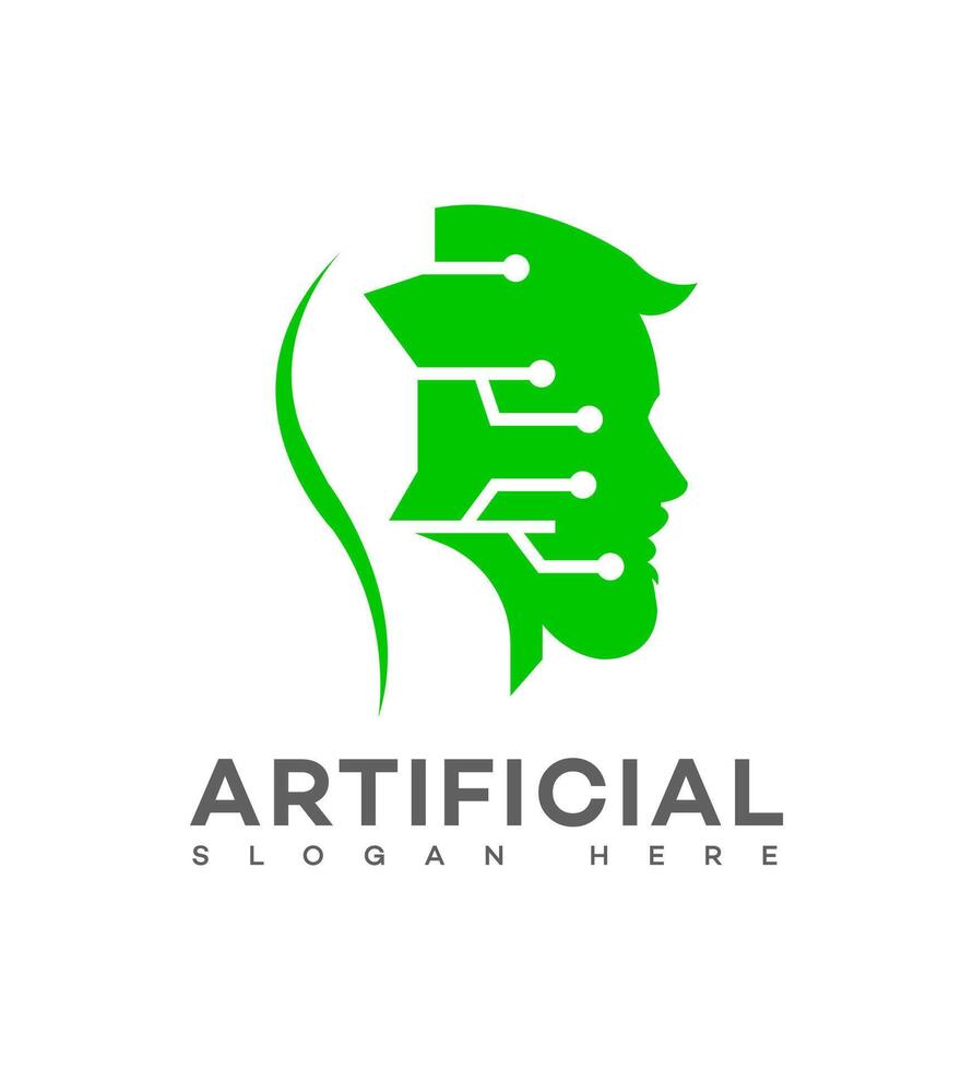 artificiell intelligens logotyp ikon varumärke identitet tecken symbol vektor