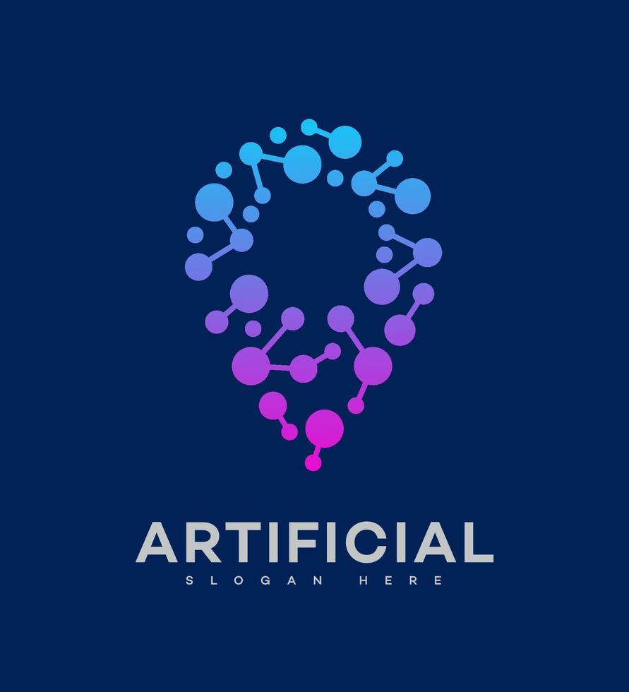 artificiell intelligens logotyp ikon varumärke identitet tecken symbol vektor