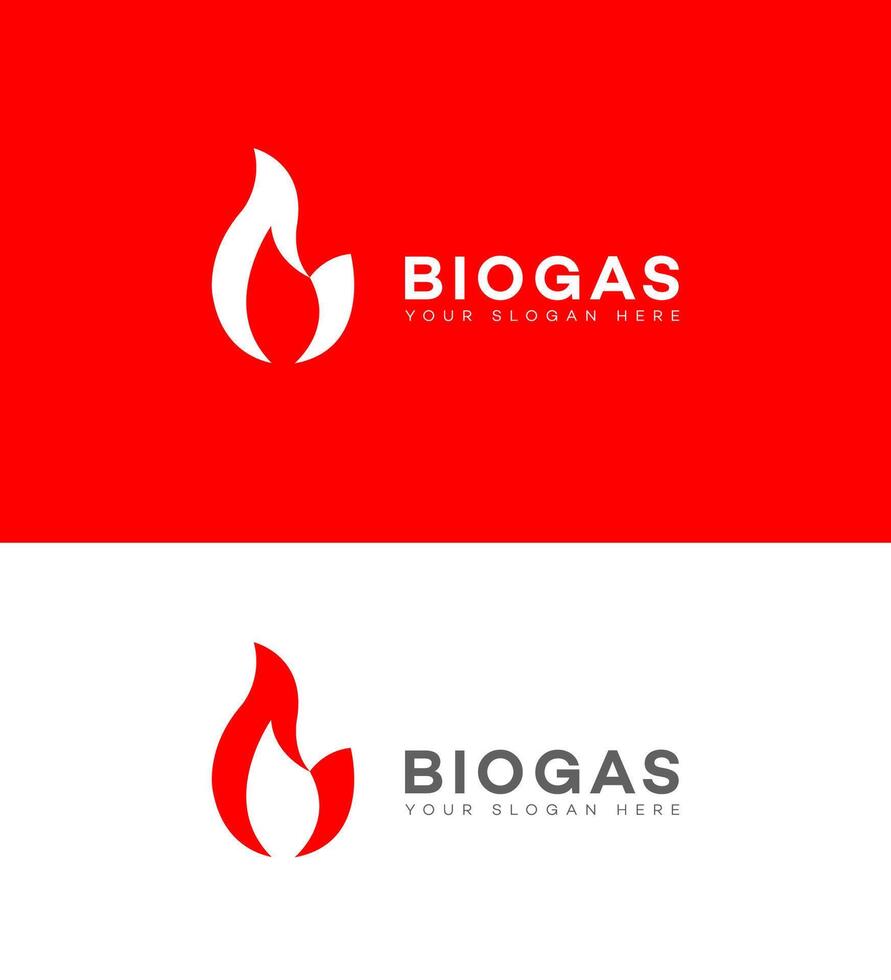 Biogas Logo Symbol Marke Identität Zeichen Symbol vektor