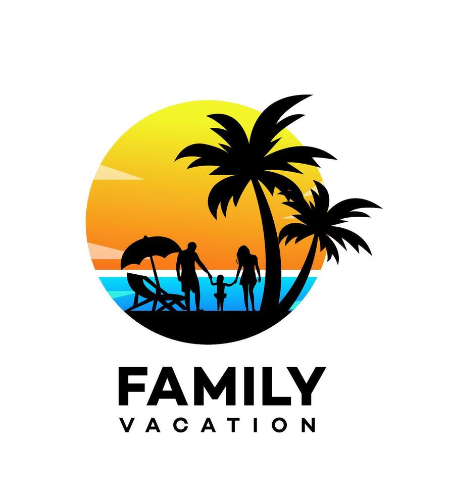 familj semester logotyp ikon varumärke identitet tecken symbol vektor