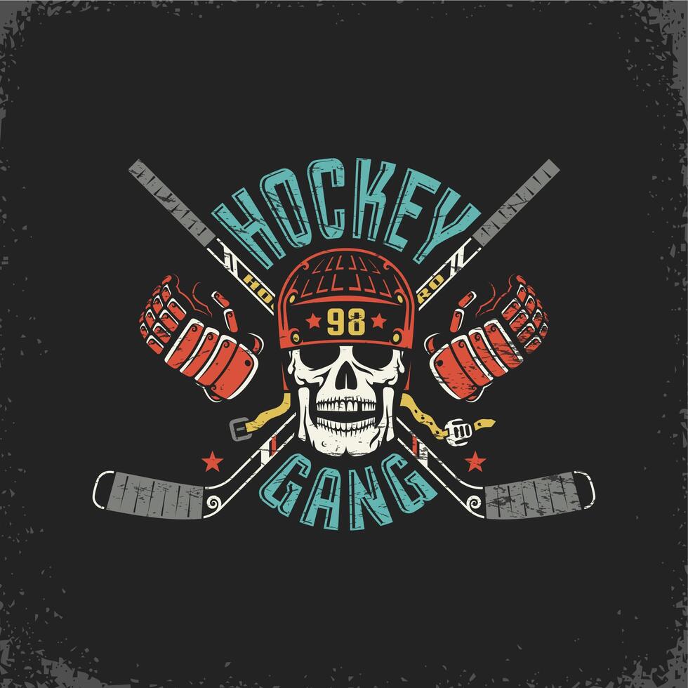 hockey klubb logotyp vektor
