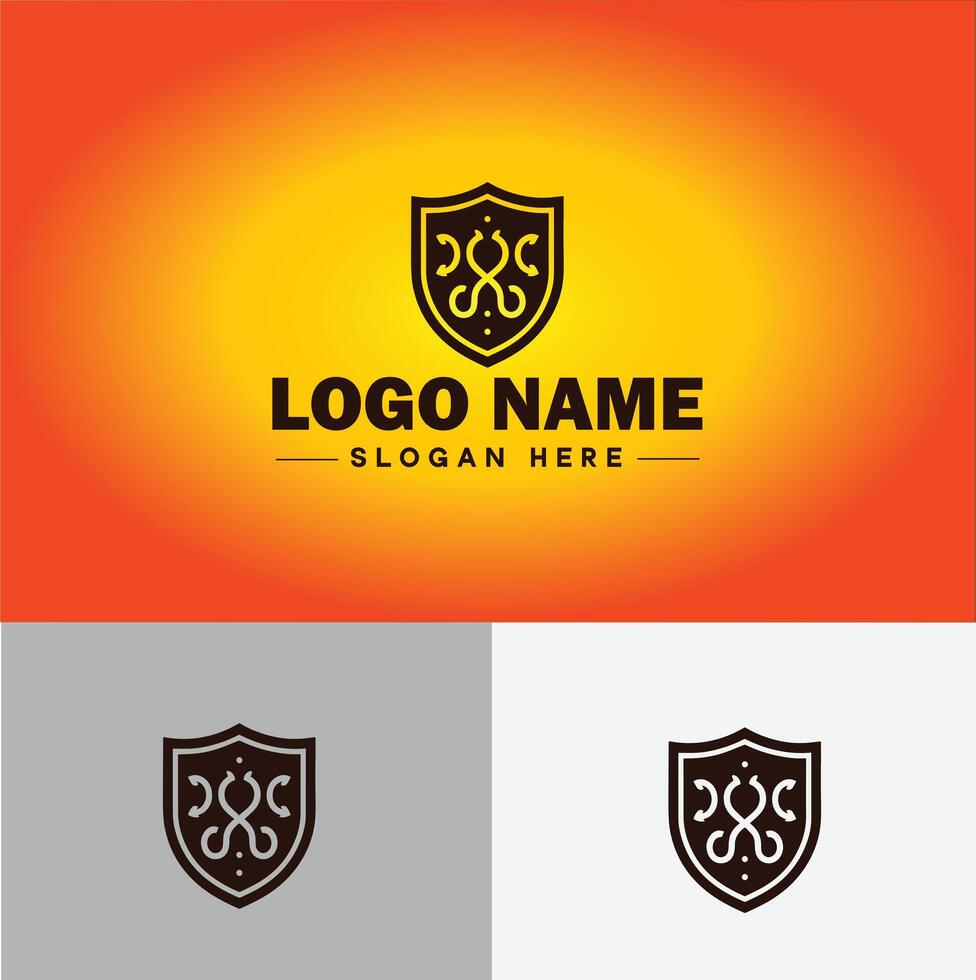 Schild Logo Vektor Kunst schützen Schild Sicherheit Symbol Unternehmen Logo Vorlage
