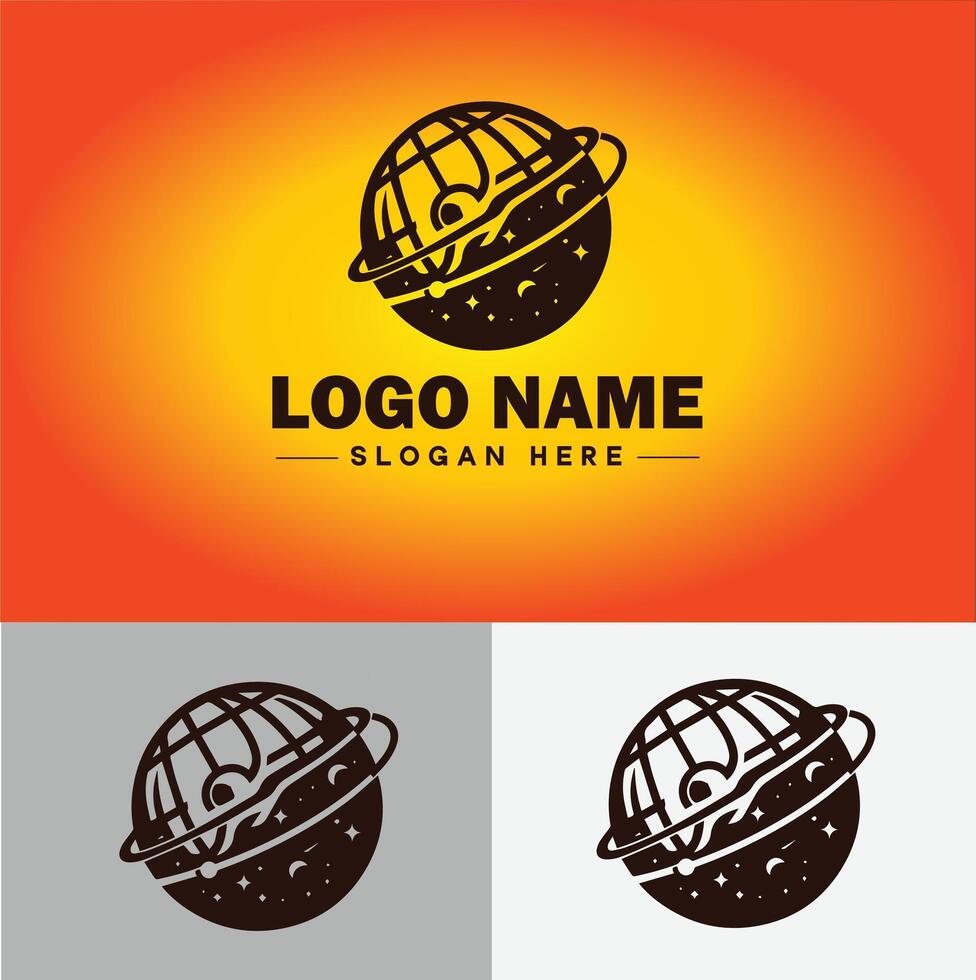 klot ikon logotyp jord planet vektor konst grafik för företag varumärke ikon klot logotyp mall